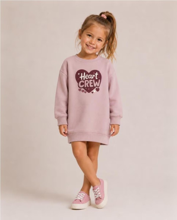 VESTIDO SUDADERA HEART CREW