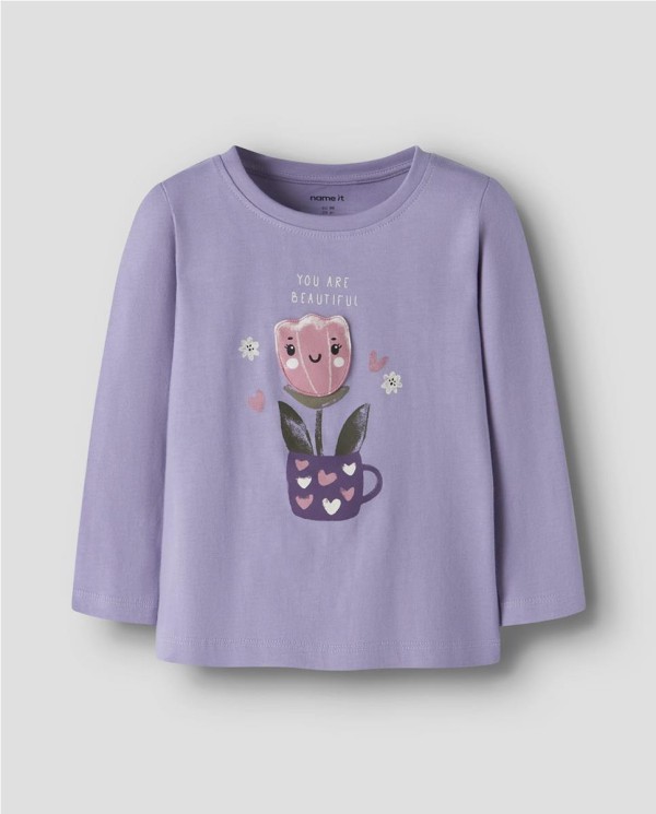 CAMISETA FLORES VIOLETA