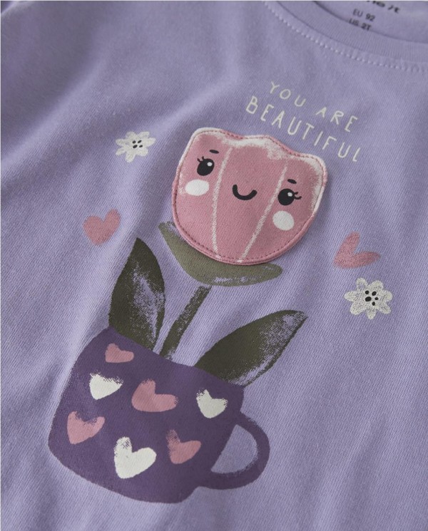 CAMISETA FLORES VIOLETA 2