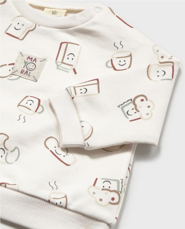 SUDADERA ESTAMPADA BREAKFAST 2