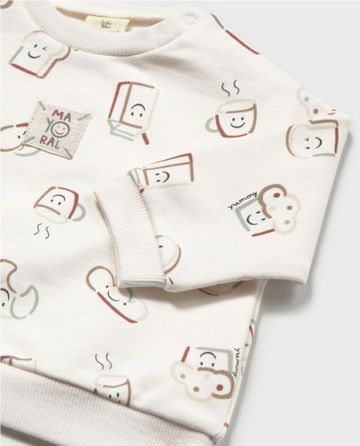 SUDADERA ESTAMPADA BREAKFAST