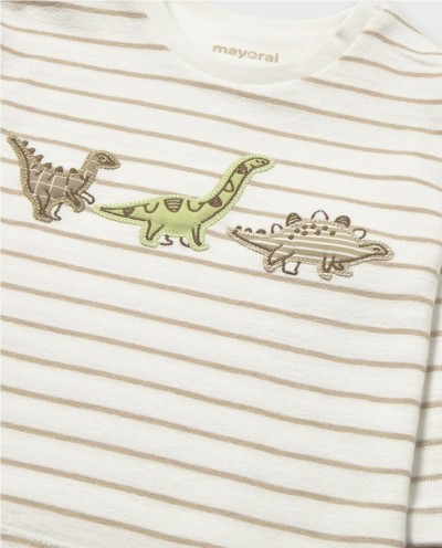 CAMISETA BORDADA DINOS