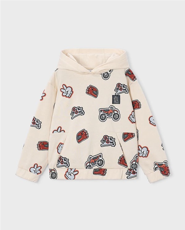 SUDADERA CAPUCHA ESTAMPADA