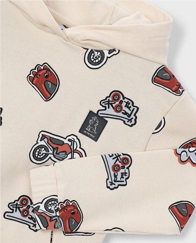 SUDADERA CAPUCHA ESTAMPADA