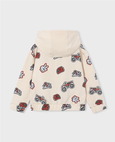 SUDADERA CAPUCHA ESTAMPADA