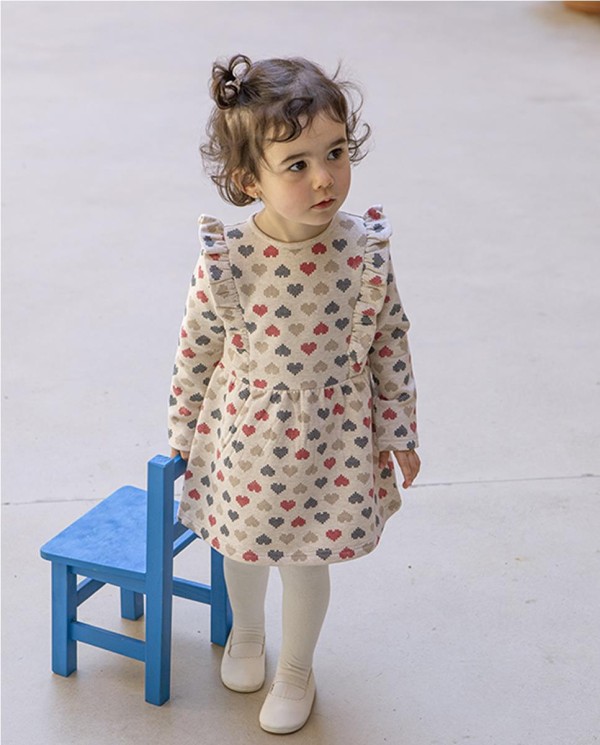 VESTIDO FELPA CORAZONES