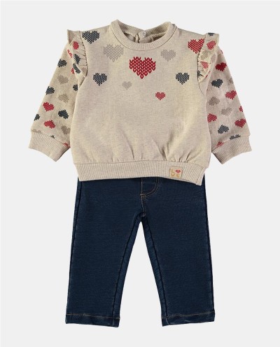 CONJUNTO LEGGING DENIM CORAZONES