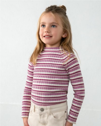 SEMICISNE TRICOT CANALÉ