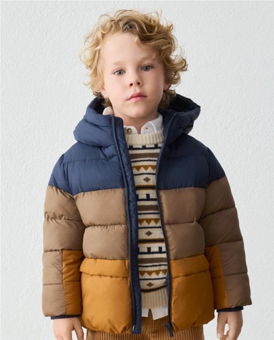 CHAQUETÓN COMBINADO BLOQUES