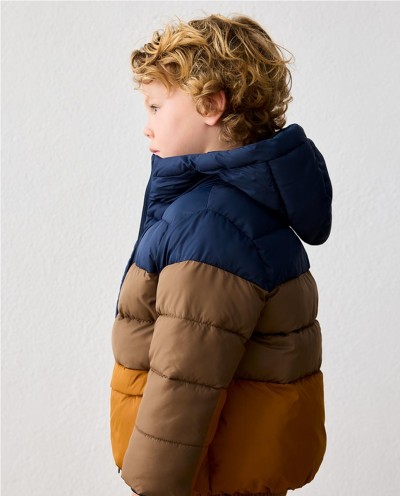 CHAQUETÓN COMBINADO BLOQUES