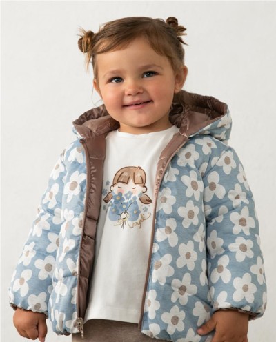 CHAQUETÓN REVERSIBLE FLORES