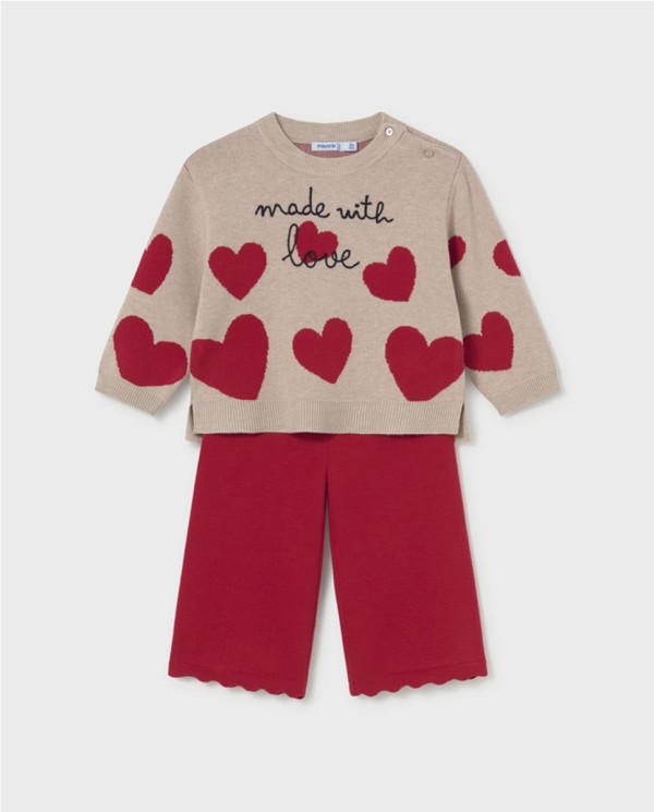 CONJUNTO TRICOT CORAZONES