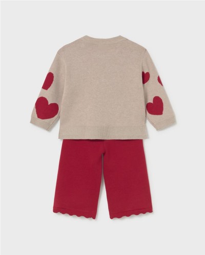 CONJUNTO TRICOT CORAZONES