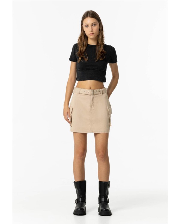 FALDA MINI CARGO CON CINTURÓN