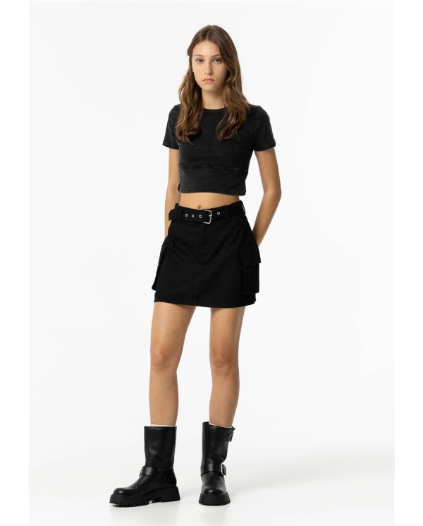 FALDA MINI CARGO CON CINTURÓN