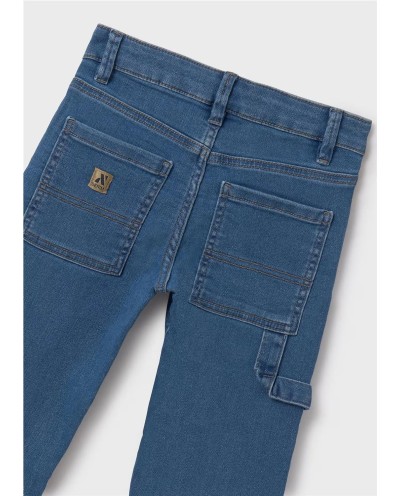 PANTALÓN DENIM RECTO PESPUNTES