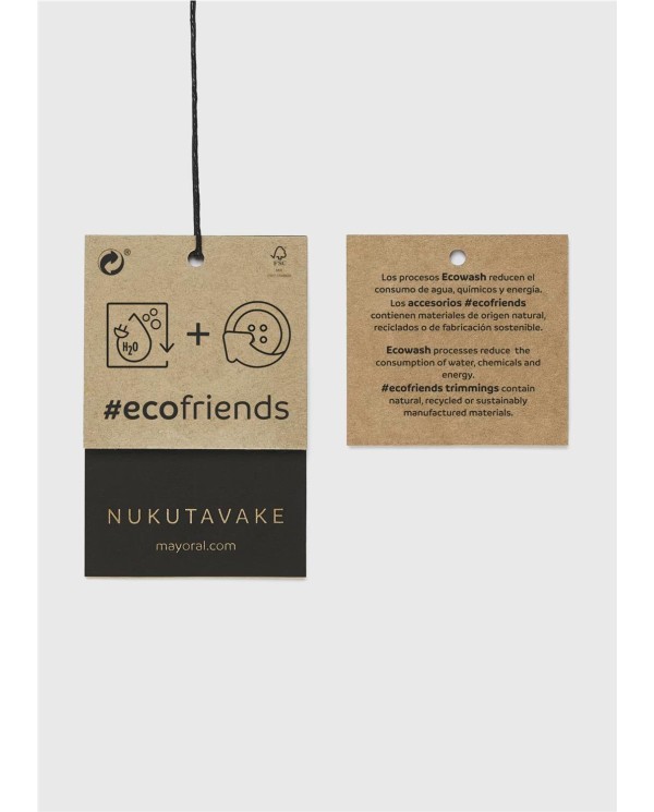 PANTALÓN DENIM RECTO PESPUNTES